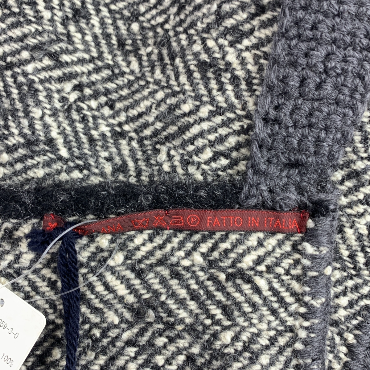 DANIELA GREGIS / ダニエラグレジス ウール ヘリンボーン ツイード 巻き ラップ スカート