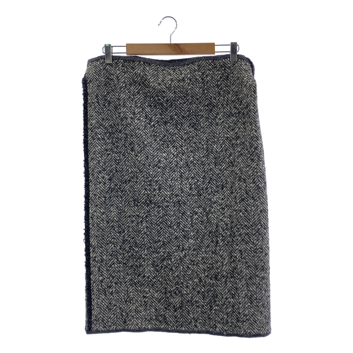 DANIELA GREGIS / ダニエラグレジス ウール ヘリンボーン ツイード 巻き ラップ スカート