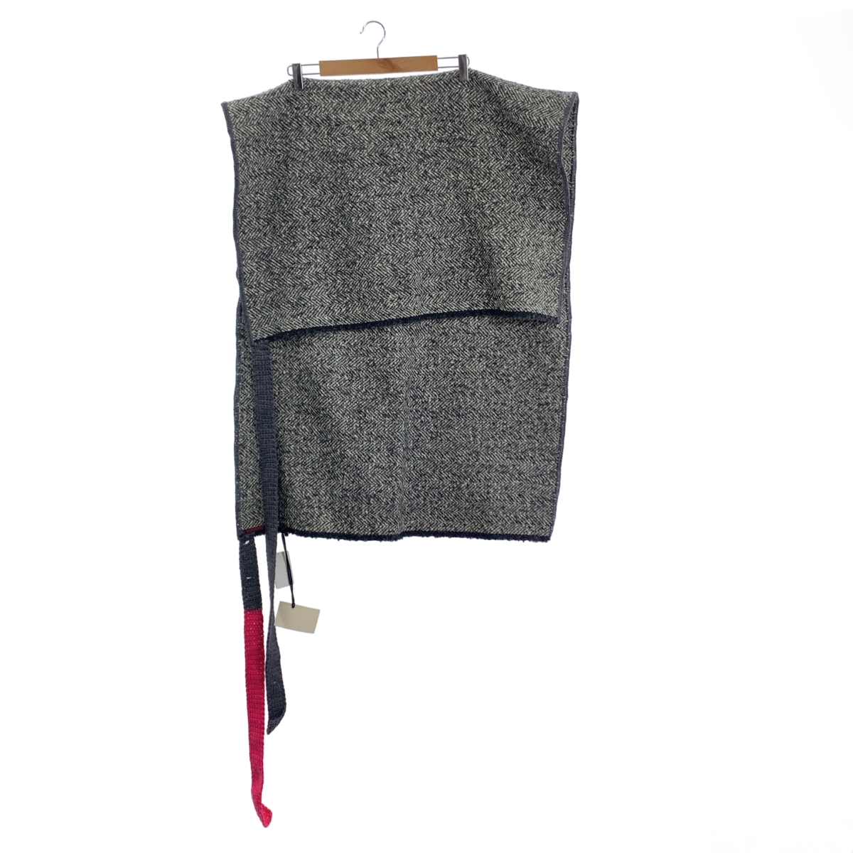 DANIELA GREGIS / ダニエラグレジス ウール ヘリンボーン ツイード 巻き ラップ スカート