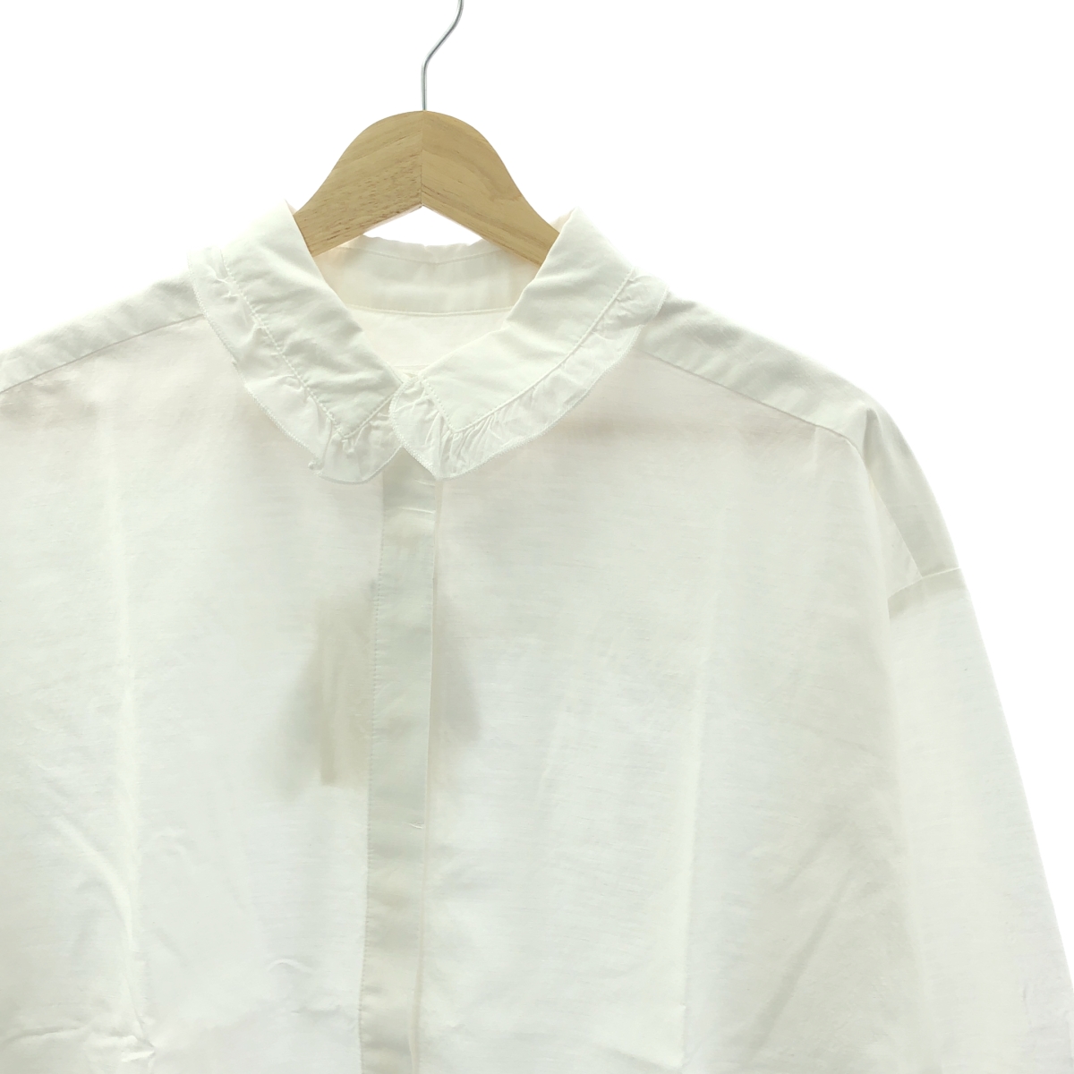 その他 Cu/スーピマスラブ Cナチュラルワッシャー チビフリルシャツBL