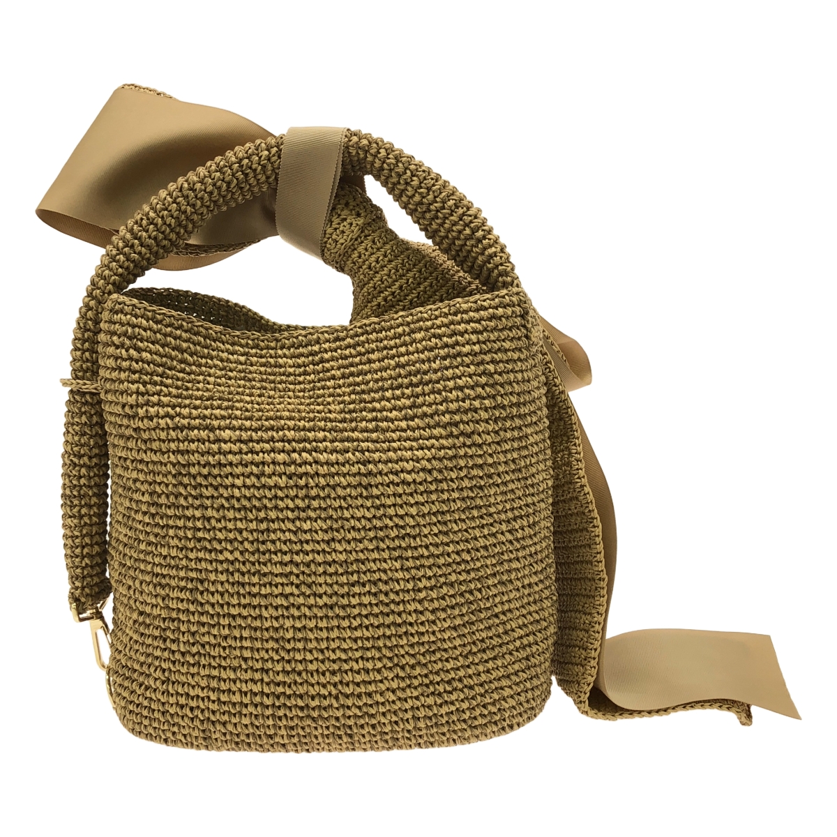 その他 プレートロゴ ハンドル カゴバッグ