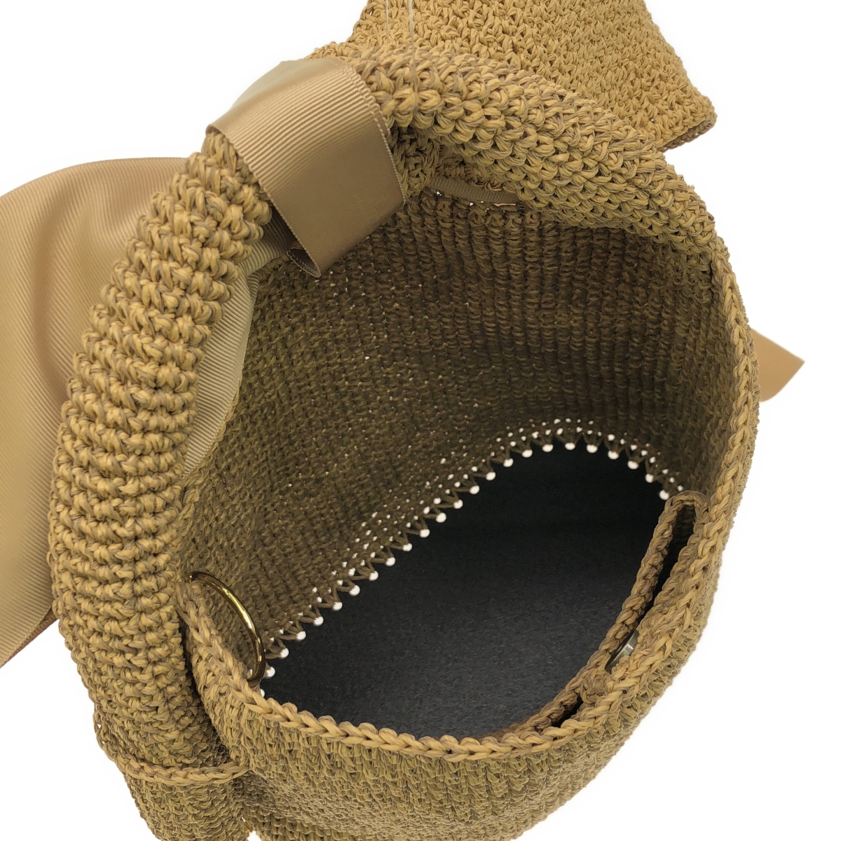 その他 プレートロゴ ハンドル カゴバッグ