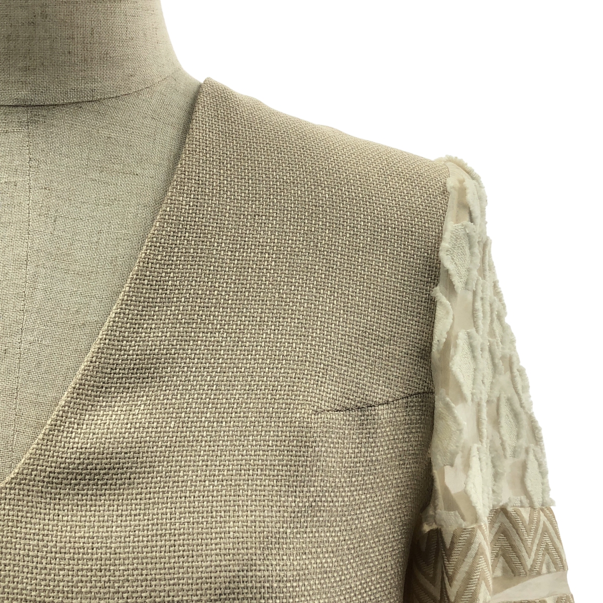 Mame Kurogouchi / マメクロゴウチ 袖 レース フリンジ ドレス ワンピース