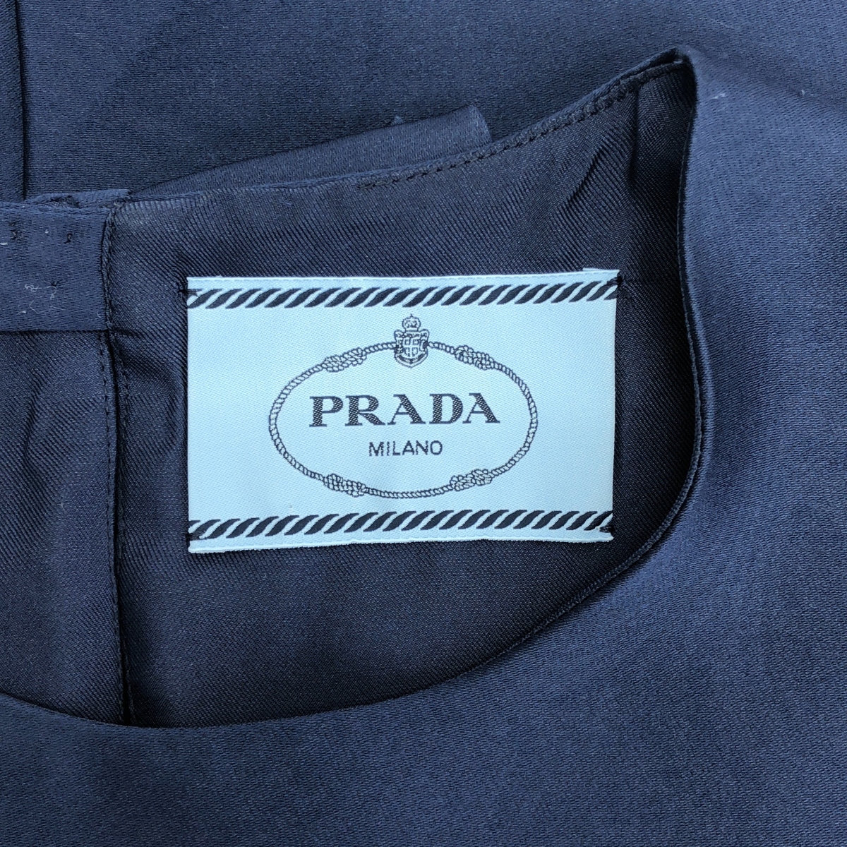 PRADA / プラダ ウエスト切替 リボン ドレス ワンピース