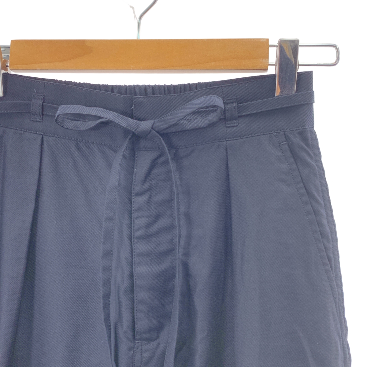 BEAUTY&YOUTH / ビューティーアンドユース ツイル リボンベルト ワイドパンツ