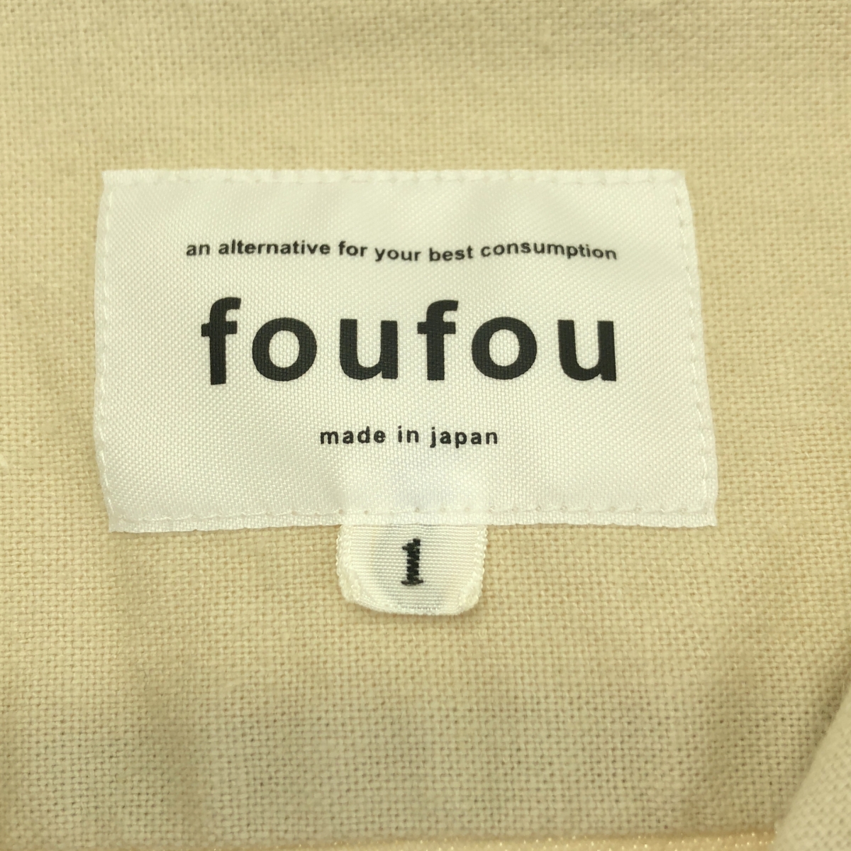 foufou / フーフー コットン リネン オープンカラー シャツ