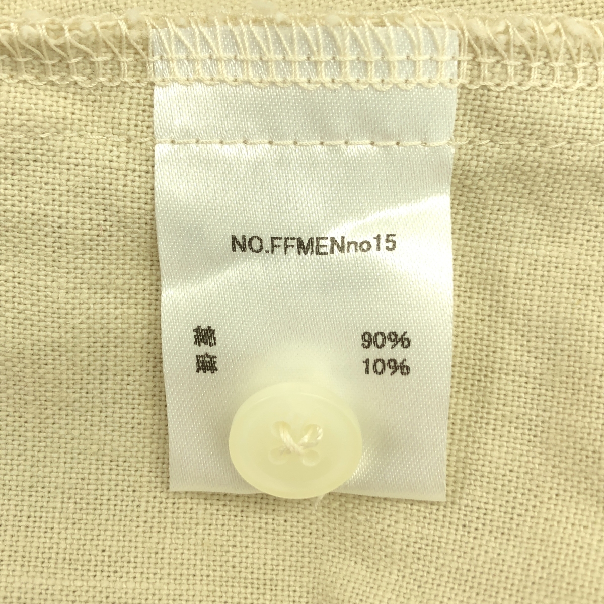 foufou / フーフー コットン リネン オープンカラー シャツ