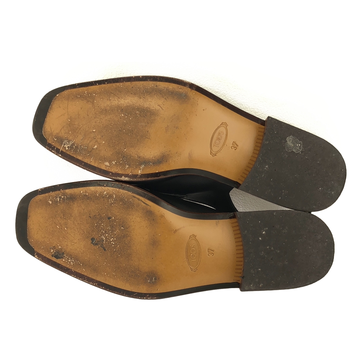 TOD'S / トッズ レザー コイン付き ストラップ ミュール サンダル フラットシューズ