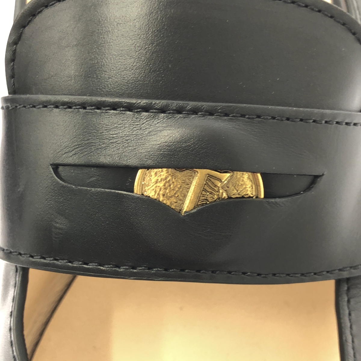 TOD'S / トッズ レザー コイン付き ストラップ ミュール サンダル フラットシューズ