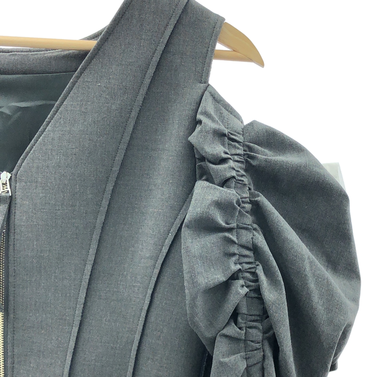 eimy istoire / エイミーイストワール ギャザースリーブ ボンディング Aライン ワンピース