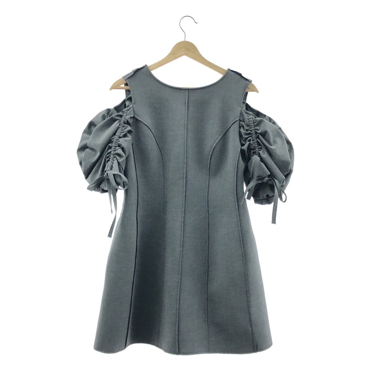 eimy istoire / エイミーイストワール ギャザースリーブ ボンディング Aライン ワンピース