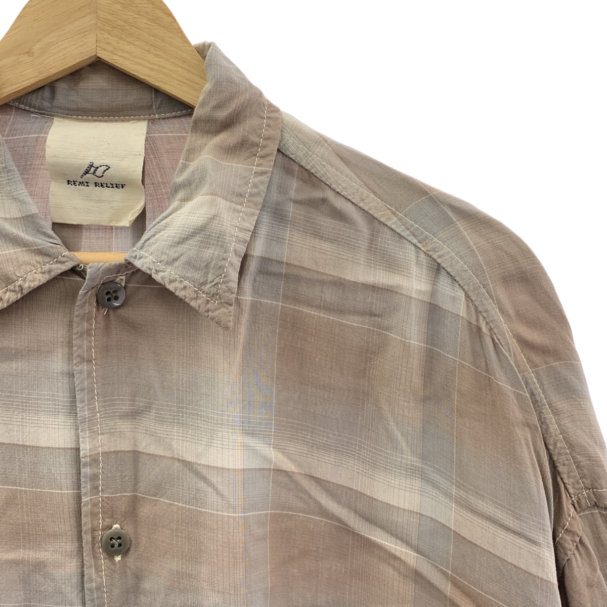 REMI RELIEF / レミレリーフ レーヨン チェック 半袖シャツ