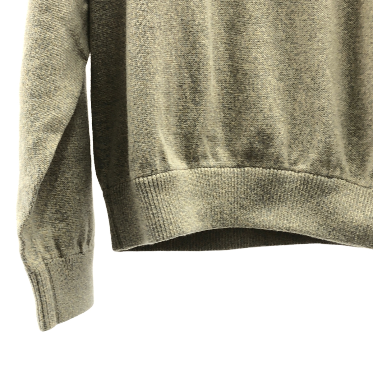 Crepuscule / クレプスキュール Moc neck L/S 撚り 杢の綿 カシミヤ モックネックニット