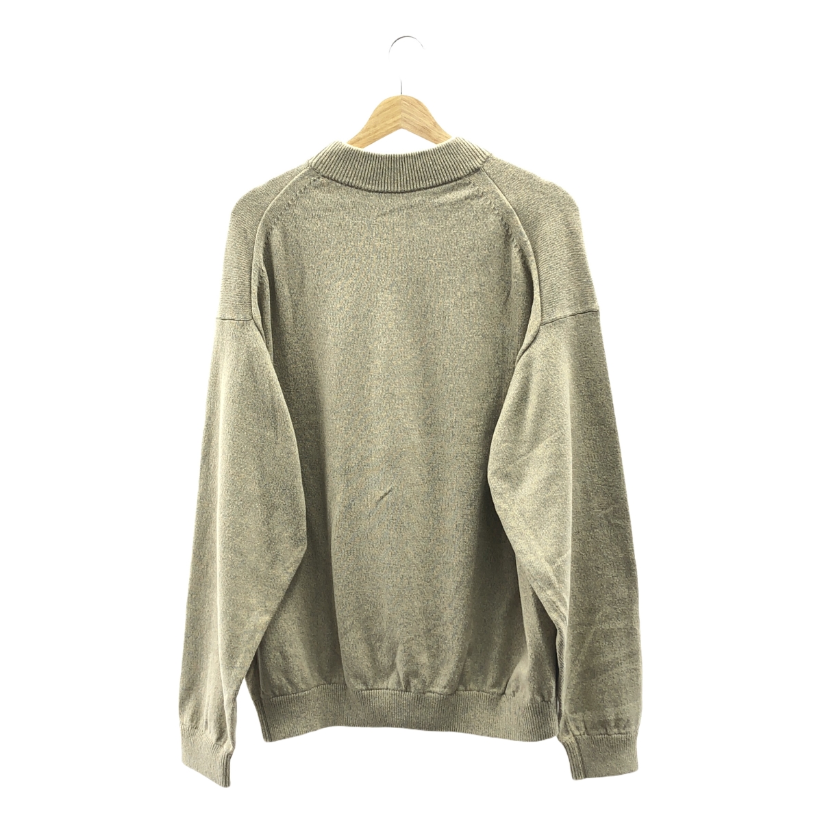 Crepuscule / クレプスキュール Moc neck L/S 撚り 杢の綿 カシミヤ モックネックニット