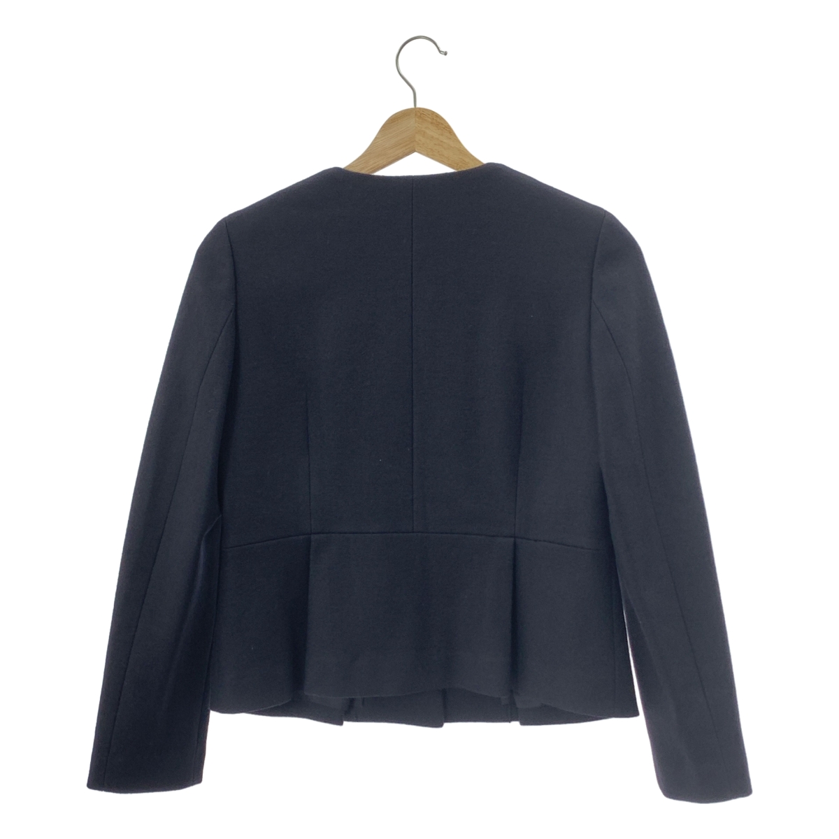 Tomorrowland BALLSEY / トゥモローランドボールジー ウール セットアップ / ノーカラー フロントフック ジャケット / タイトスカート