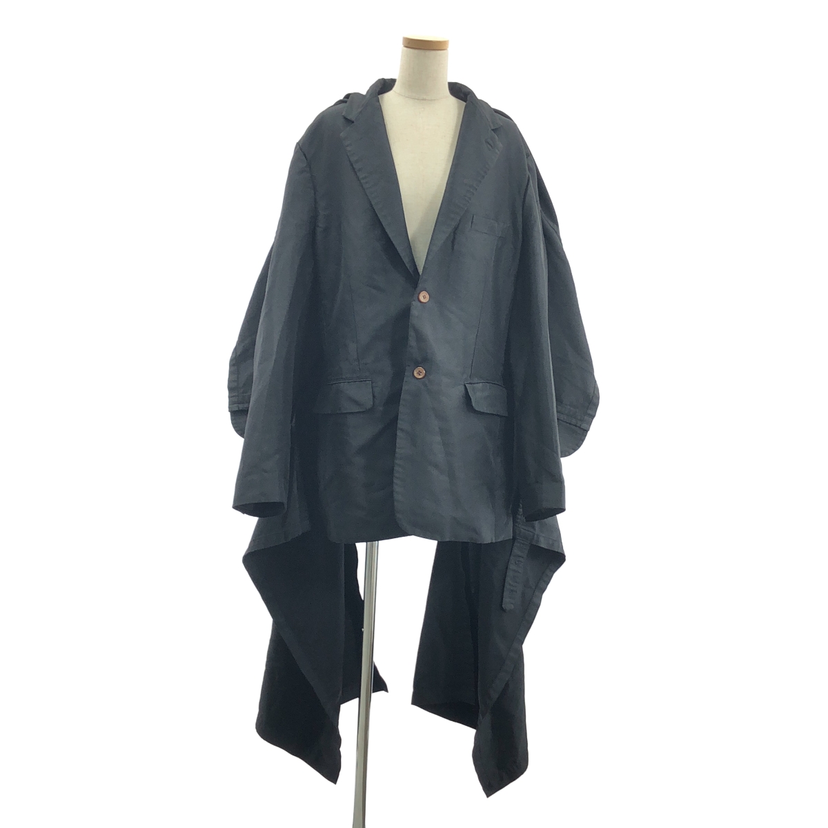 COMME des GARCONS HOMME PLUS / コムデギャルソンオムプリュス 色の抵抗期 / ポリエステル縮絨 後染 マント ジャケット