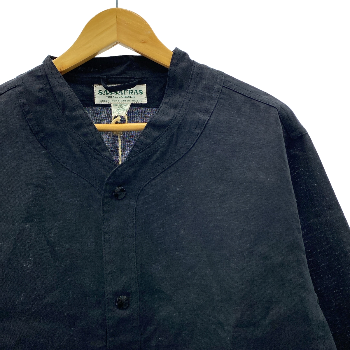 SASSAFRAS / ササフラス Vase Wall Jacket 5.5oz C/L Oxford コットン リネン オックスフォード ヴェースウォール ガーデナージャケット