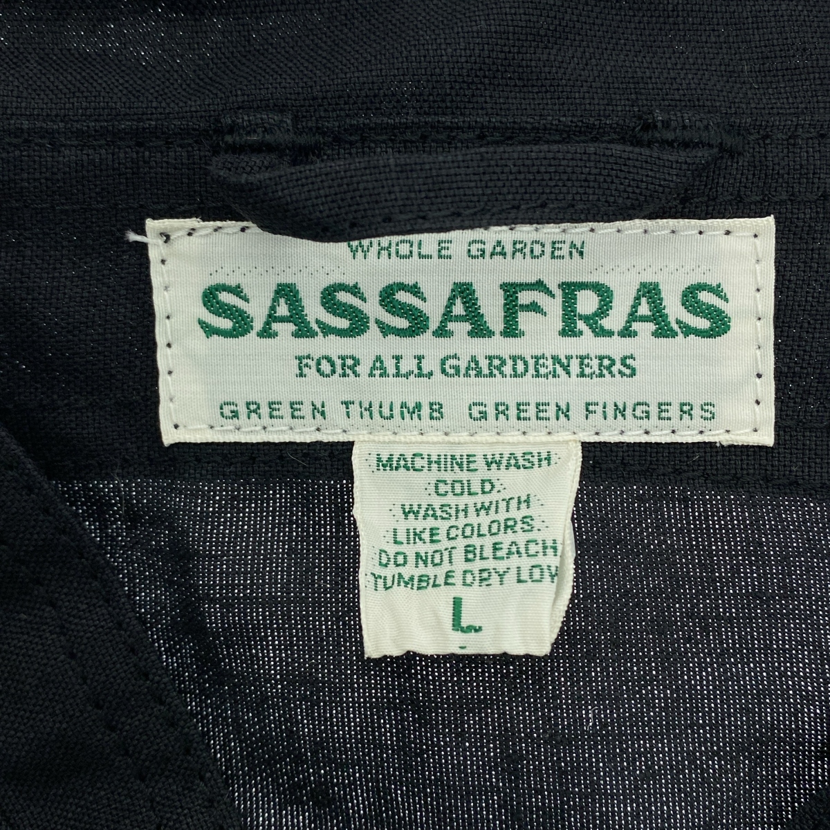 SASSAFRAS / ササフラス Vase Wall Jacket 5.5oz C/L Oxford コットン リネン オックスフォード ヴェースウォール ガーデナージャケット