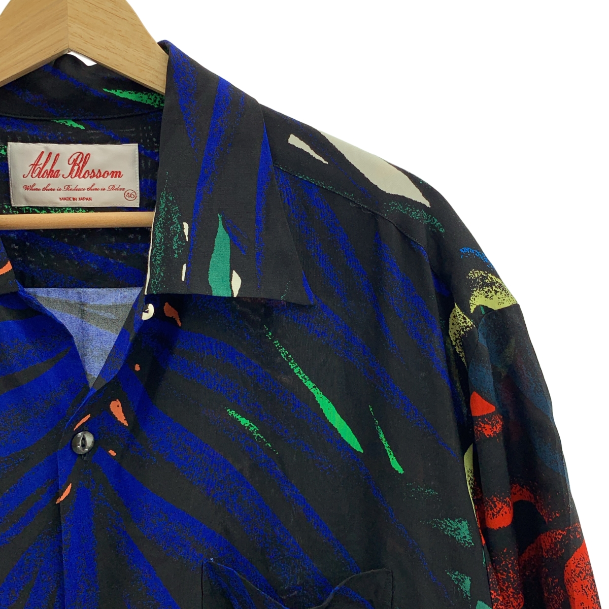 Aloha Blossom / アロハブロッサム OKINAWA ZILLA / レーヨン 総柄 オープンカラー オーバー シャツ