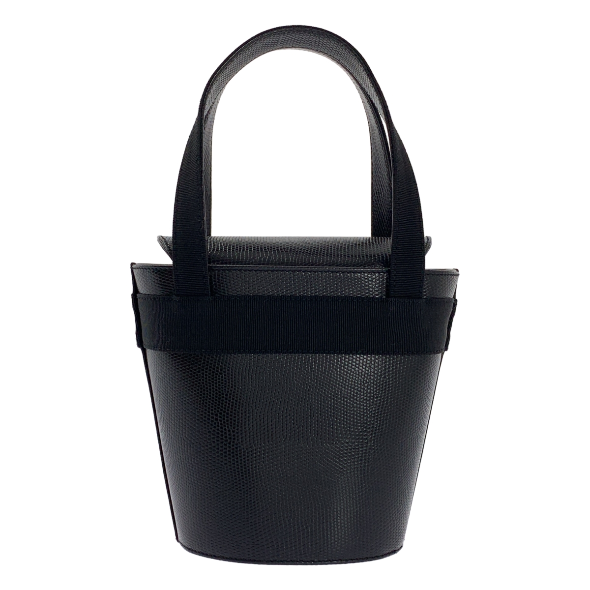 Salvatore Ferragamo / サルヴァトーレフェラガモ レザー ヴァラリボン バケツ ハンド バッグ / ロゴ総裏地