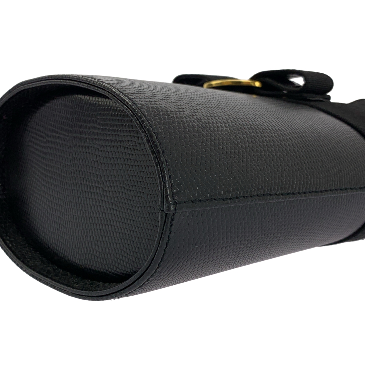 Salvatore Ferragamo / サルヴァトーレフェラガモ レザー ヴァラリボン バケツ ハンド バッグ / ロゴ総裏地