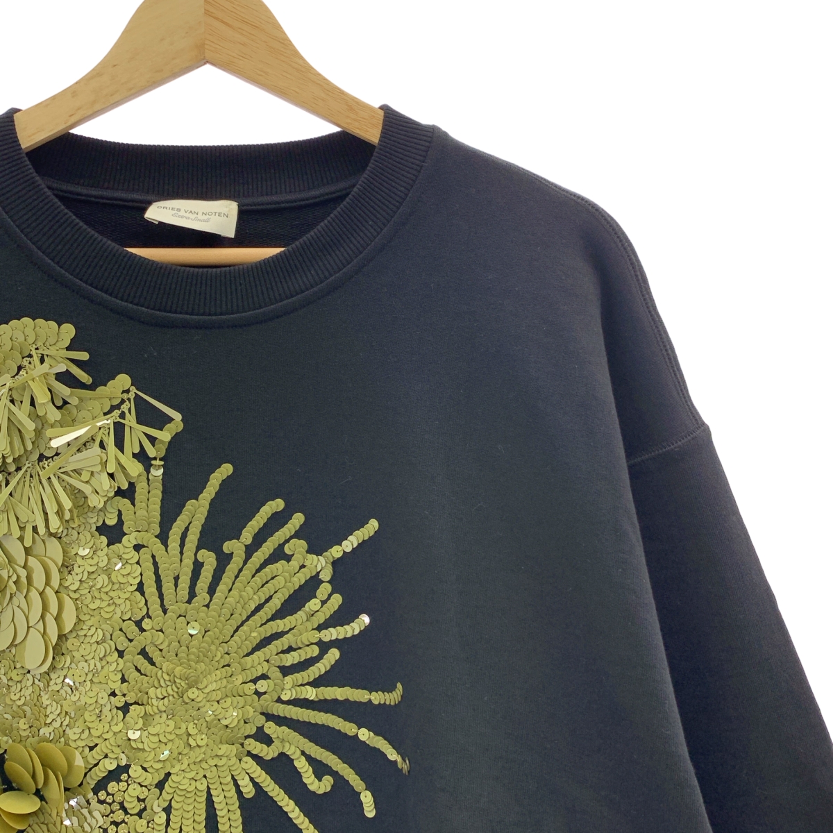 DRIES VAN NOTEN / ドリスヴァンノッテン スパンコール オーバーサイズ ハーフスリーブ スウェット