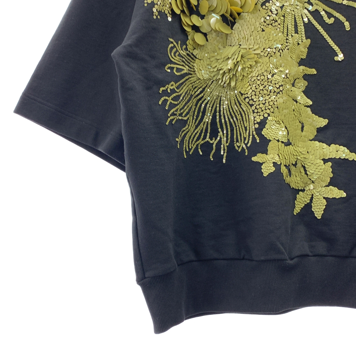 DRIES VAN NOTEN / ドリスヴァンノッテン スパンコール オーバーサイズ ハーフスリーブ スウェット