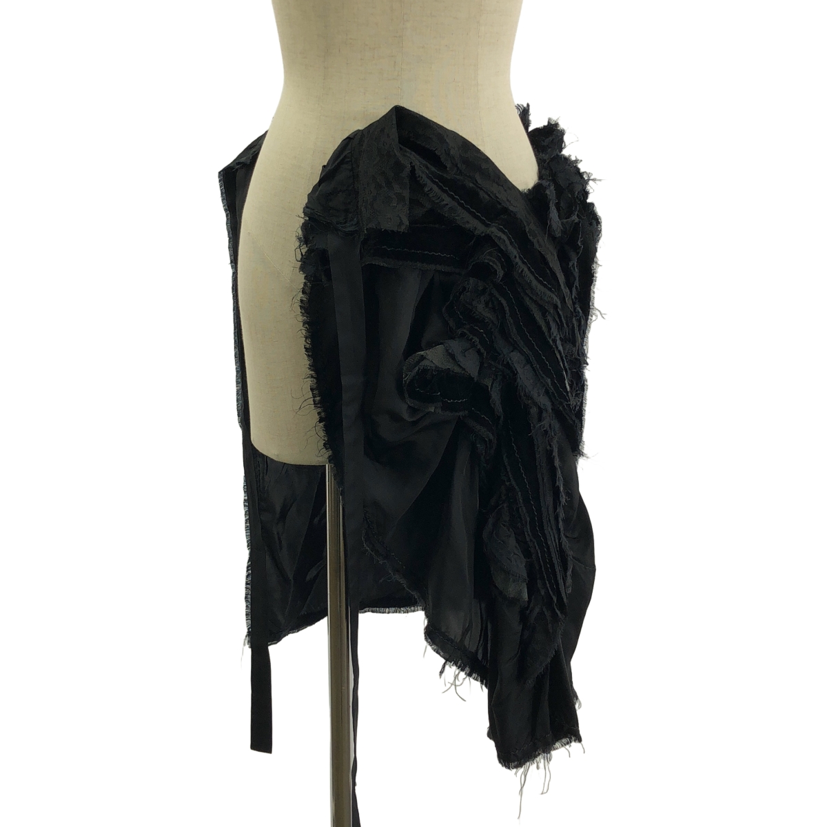 tricot COMME des GARCONS / トリココムデギャルソン レース フリル装飾 カットオフ ラップ スカート