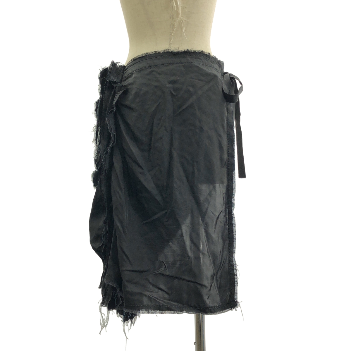 tricot COMME des GARCONS / トリココムデギャルソン レース フリル装飾 カットオフ ラップ スカート