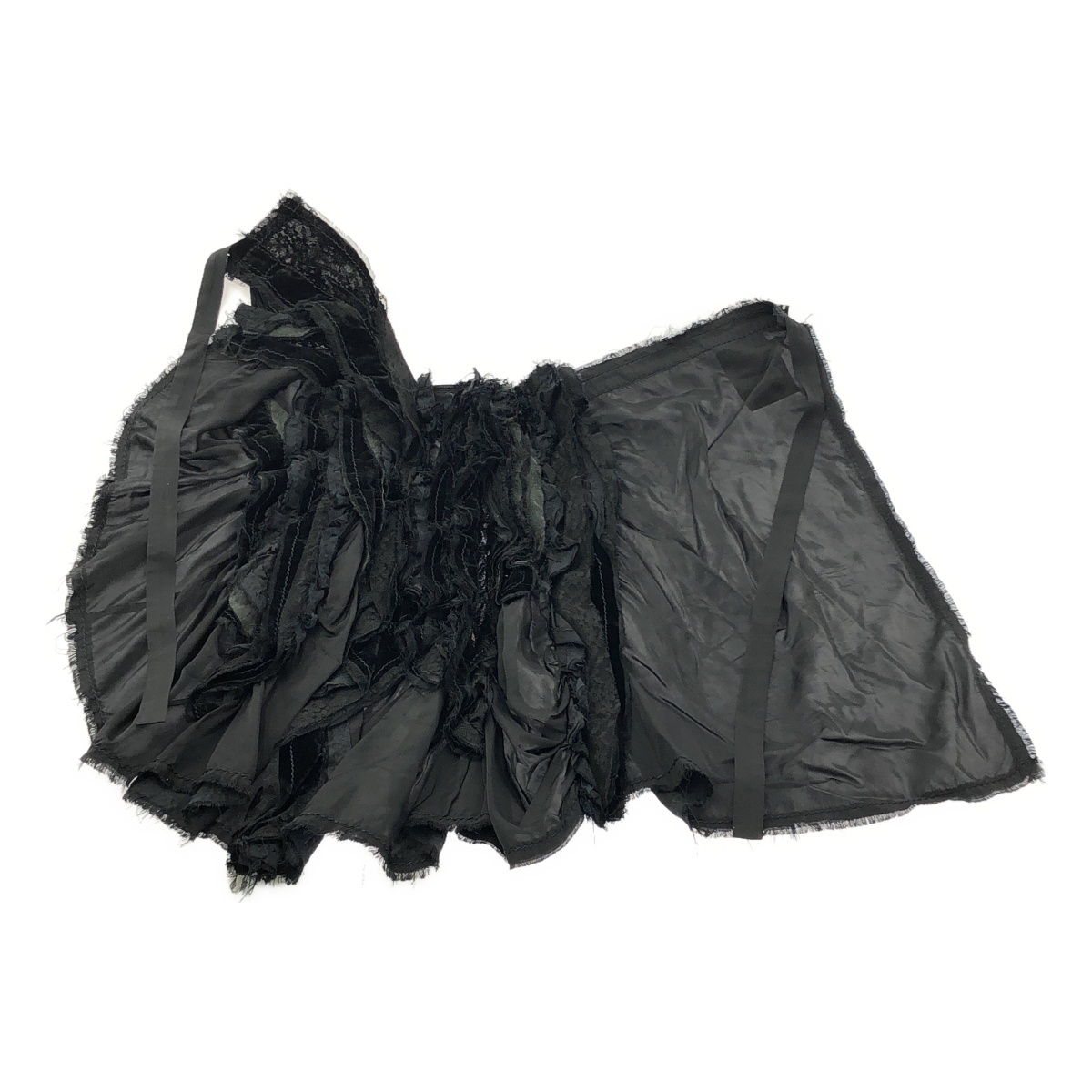 tricot COMME des GARCONS / トリココムデギャルソン レース フリル装飾 カットオフ ラップ スカート