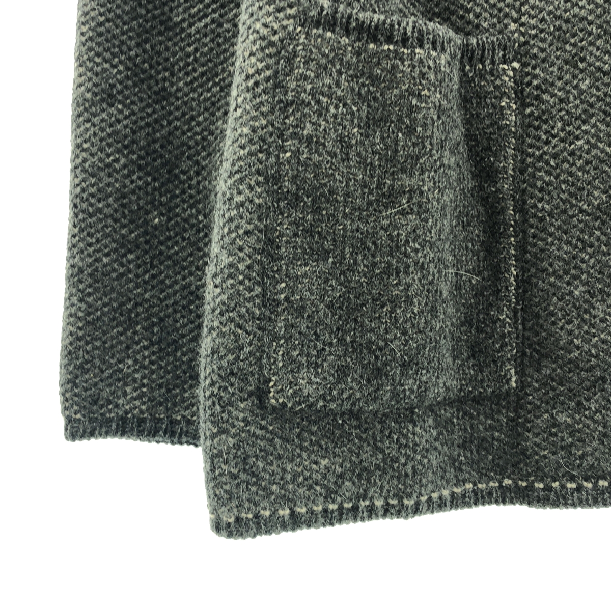 LARDINI / ラルディーニ ブートニエール ウール ニット シングルブレスト ジャケット