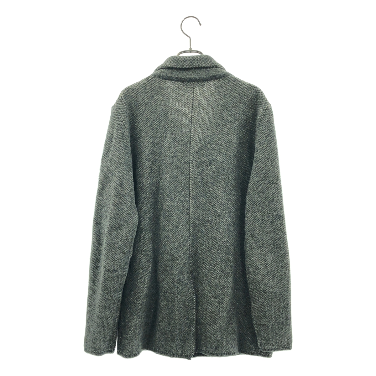 LARDINI / ラルディーニ ブートニエール ウール ニット シングルブレスト ジャケット