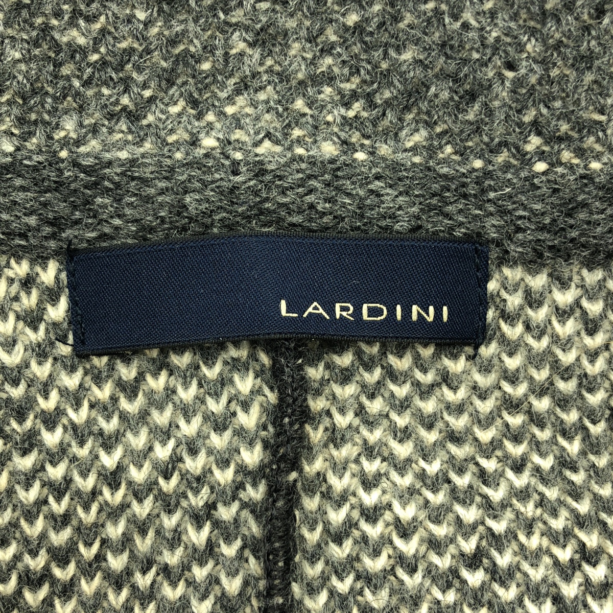 LARDINI / ラルディーニ ブートニエール ウール ニット シングルブレスト ジャケット