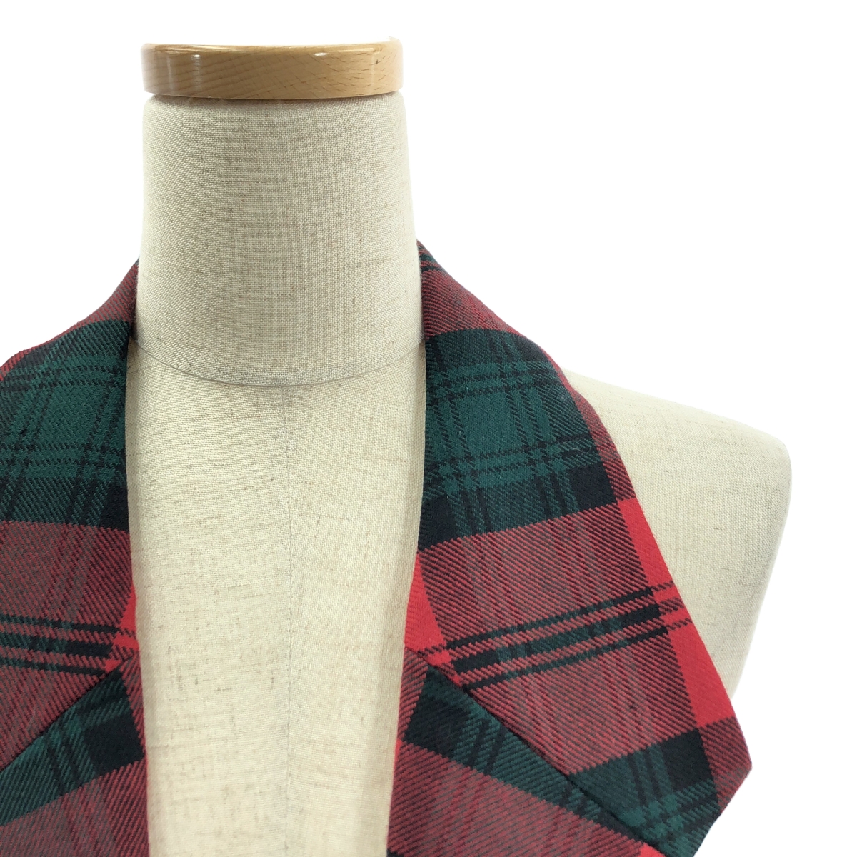 COMME des GARCONS HOMME PLUS / コムデギャルソンオムプリュス タータンチェック ウール 付け襟 ジレ ベスト