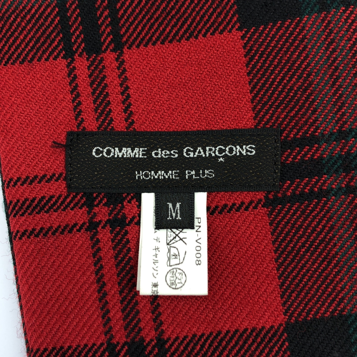COMME des GARCONS HOMME PLUS / コムデギャルソンオムプリュス タータンチェック ウール 付け襟 ジレ ベスト