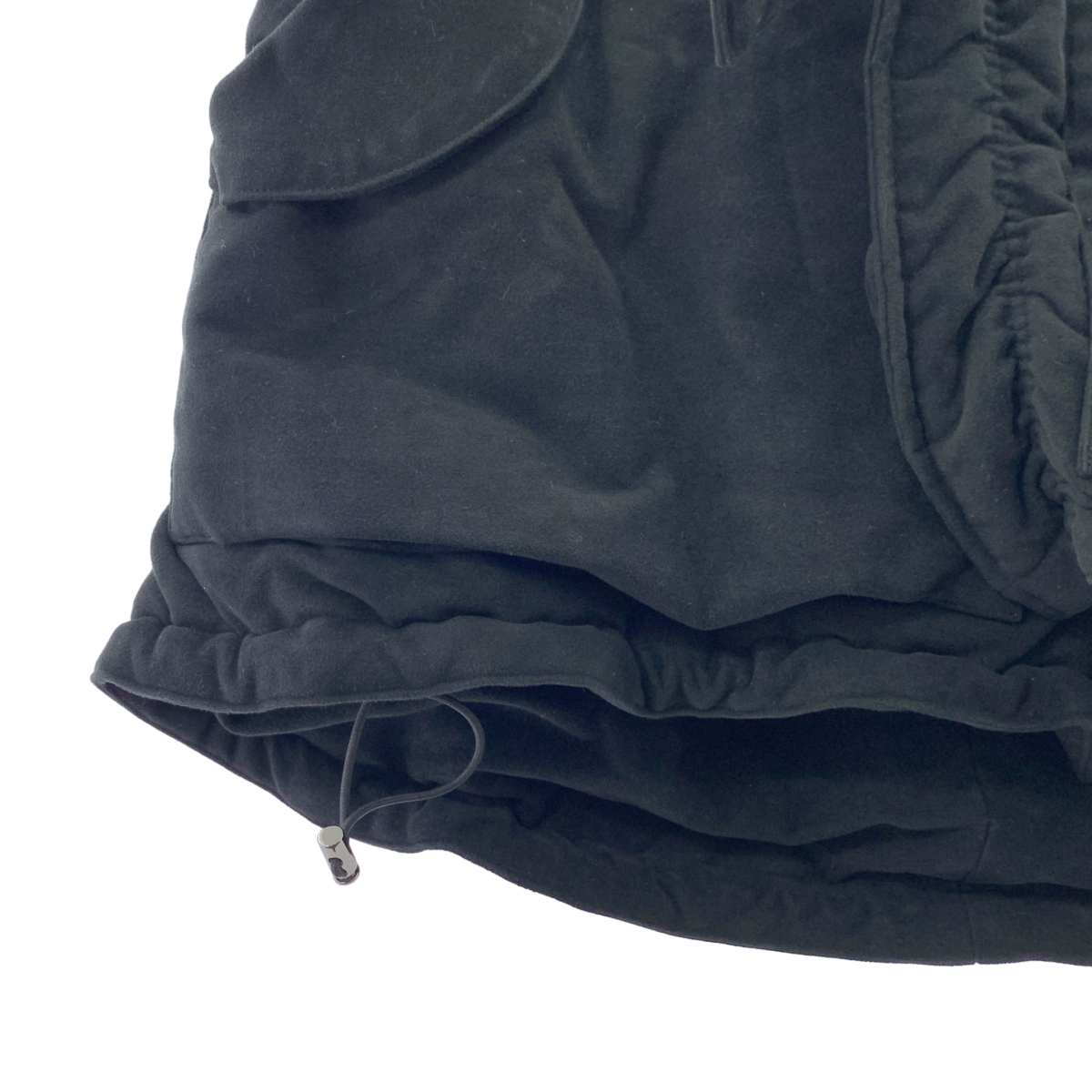 SOUMO / ソウモ モールスキン ギャザー ベルテッドベスト