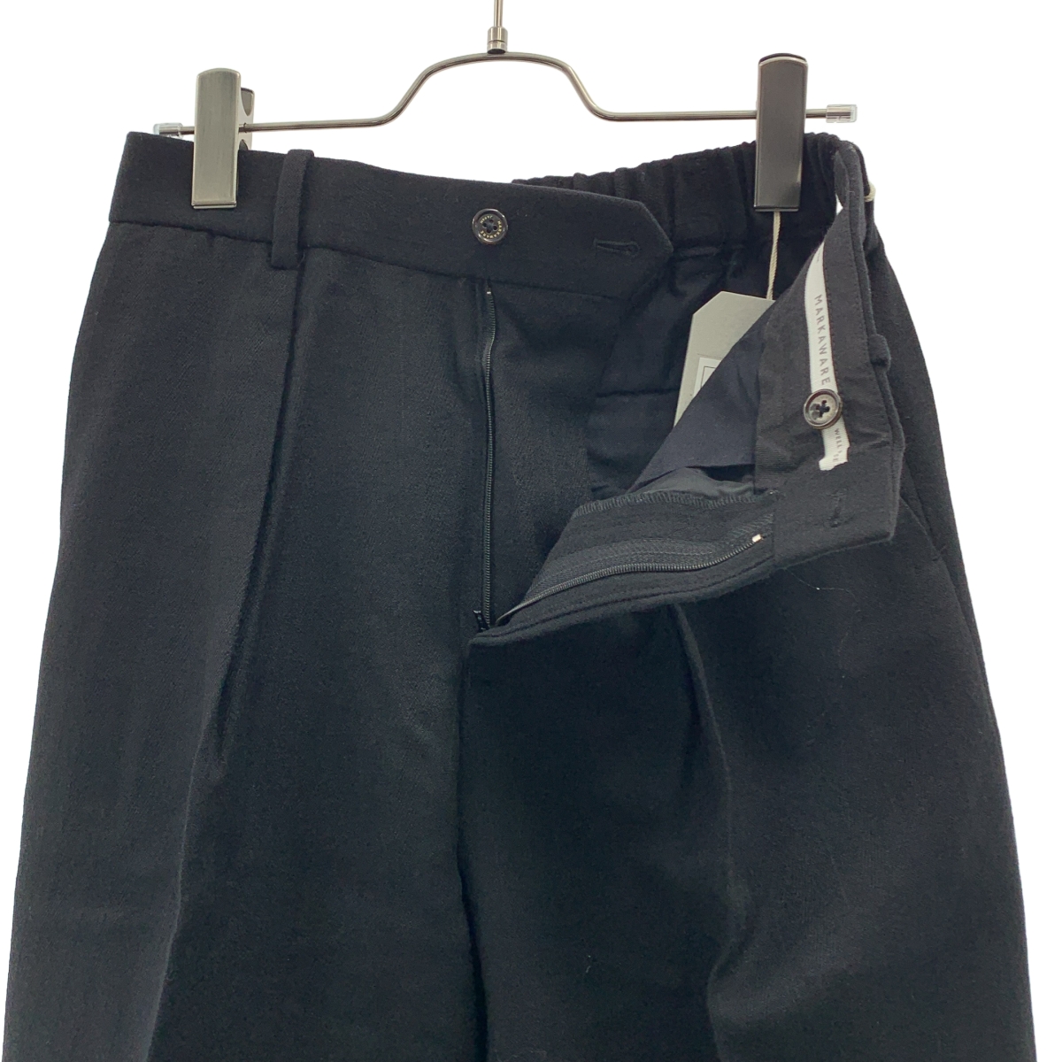 MARKAWARE / マーカウェア FRONT PLEATED PEGTOP WOOL DOBBY STRIPE ウールトロピカルペグトップパンツ