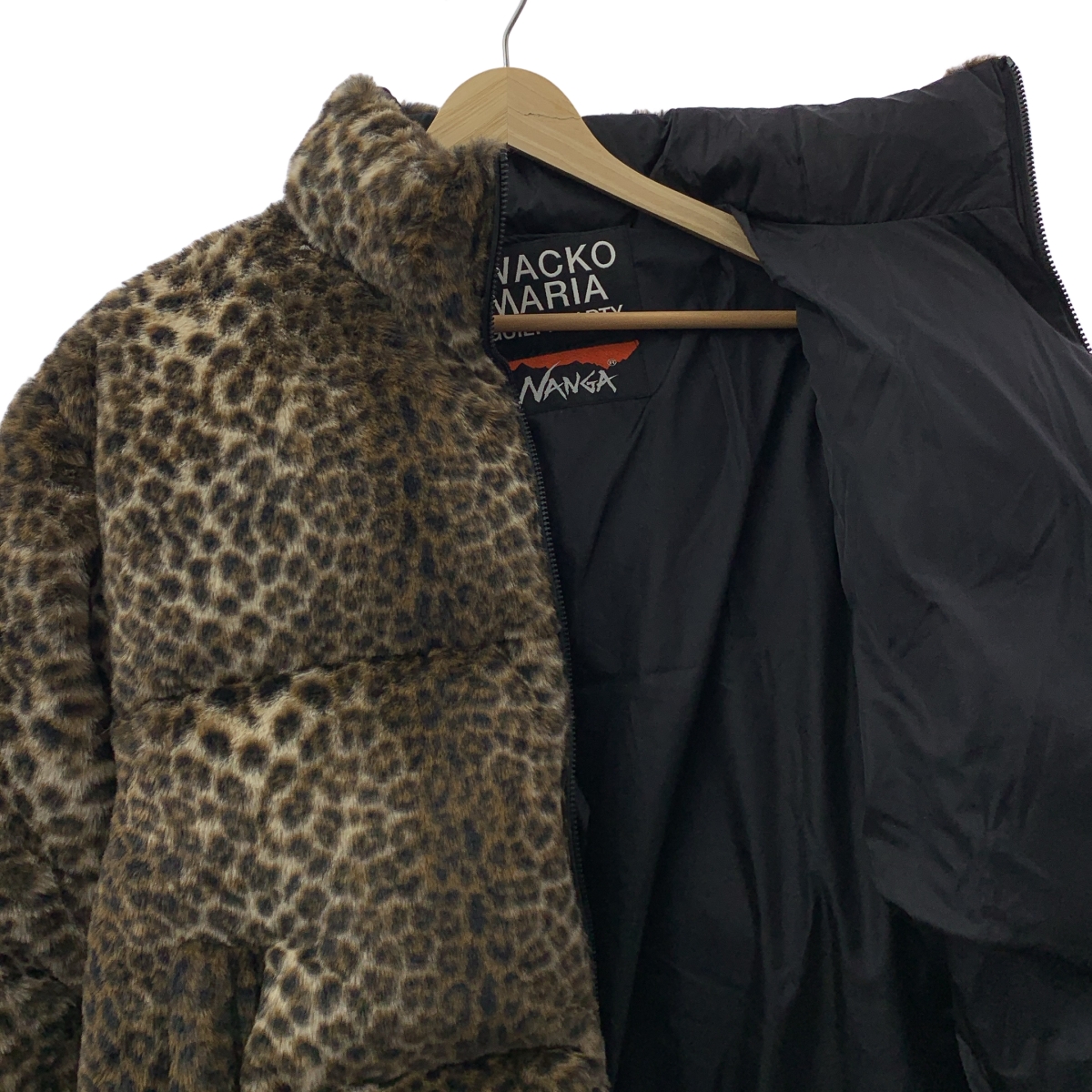 WACKO MARIA / ワコマリア × NANGA ナンガコラボ LEOPARD FUR DOWN JACKET レオパード柄 ファー ダウンジャケット