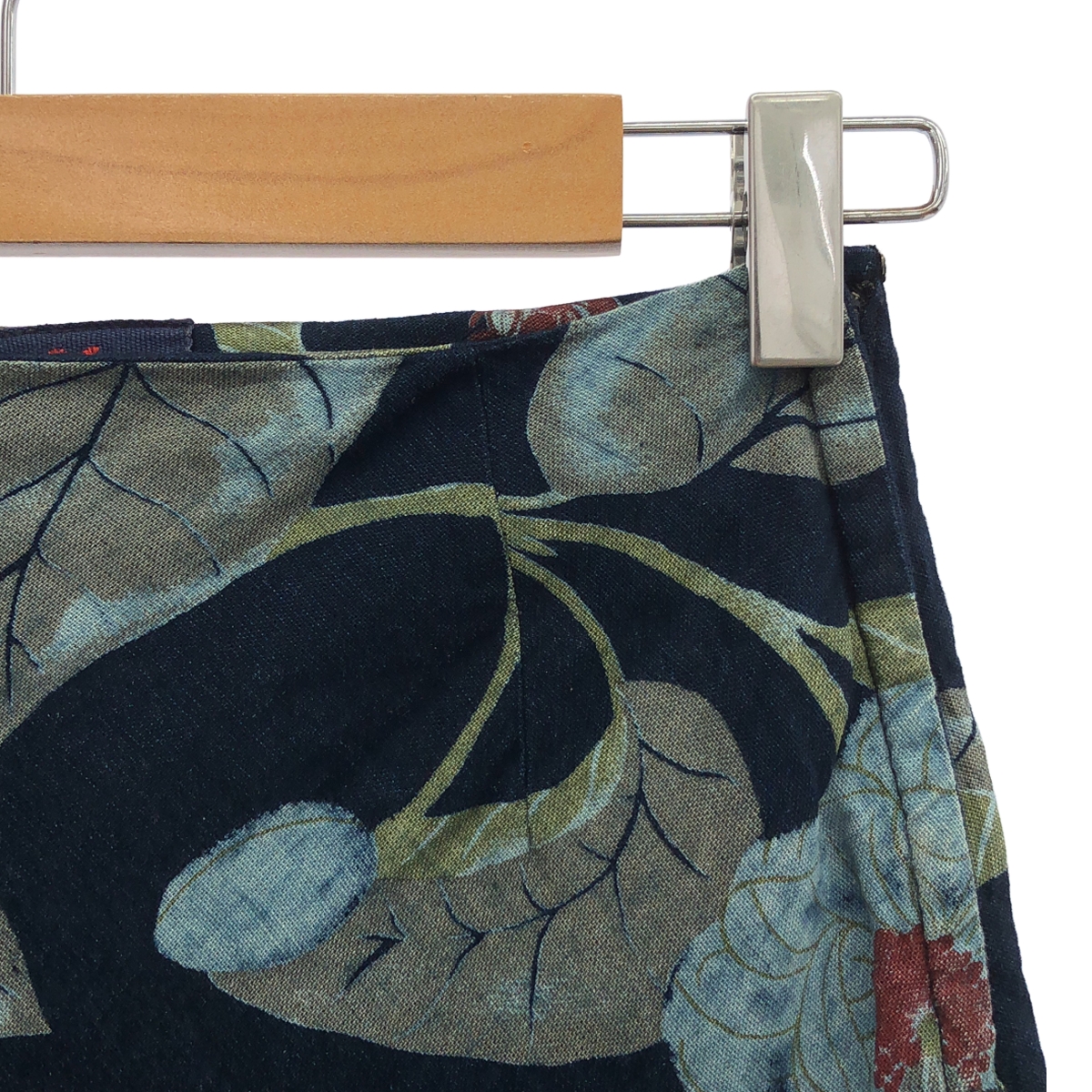 45r / フォーティファイブアール 花柄 リーフ プリント ロング フレアスカート