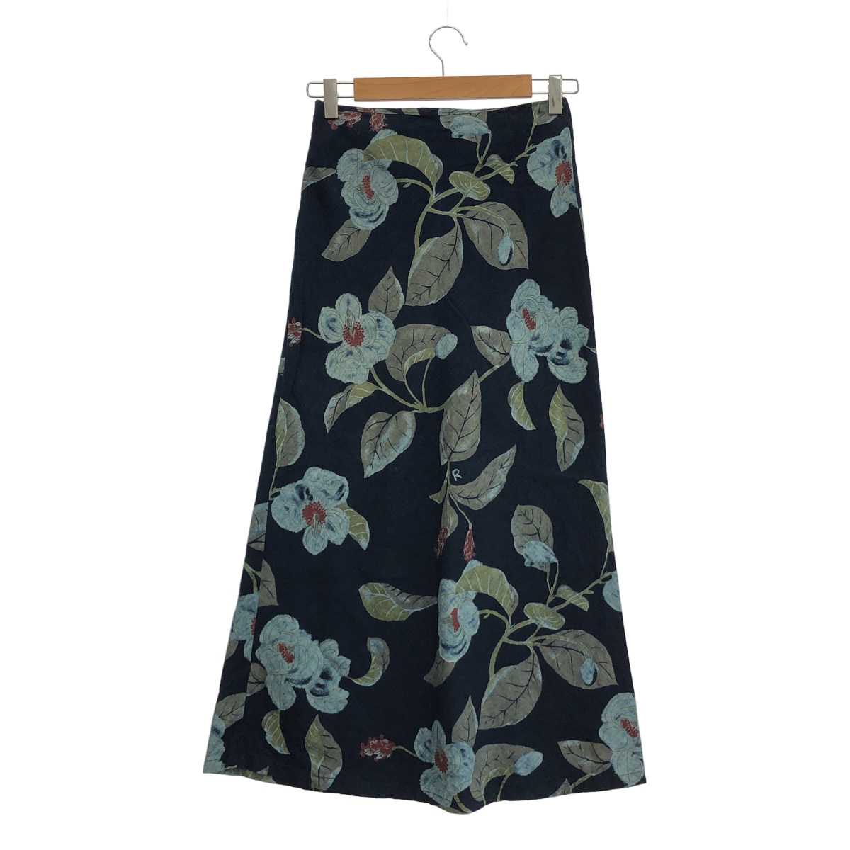 45r / フォーティファイブアール 花柄 リーフ プリント ロング フレアスカート