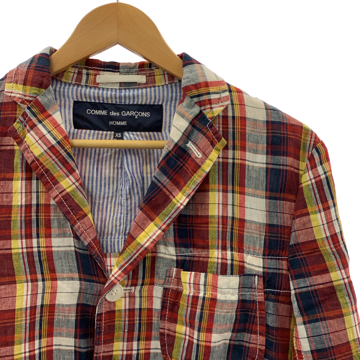 COMME des GARCONS HOMME / コムデギャルソンオム ブリーチ加工 シングルブレスト ジャケット