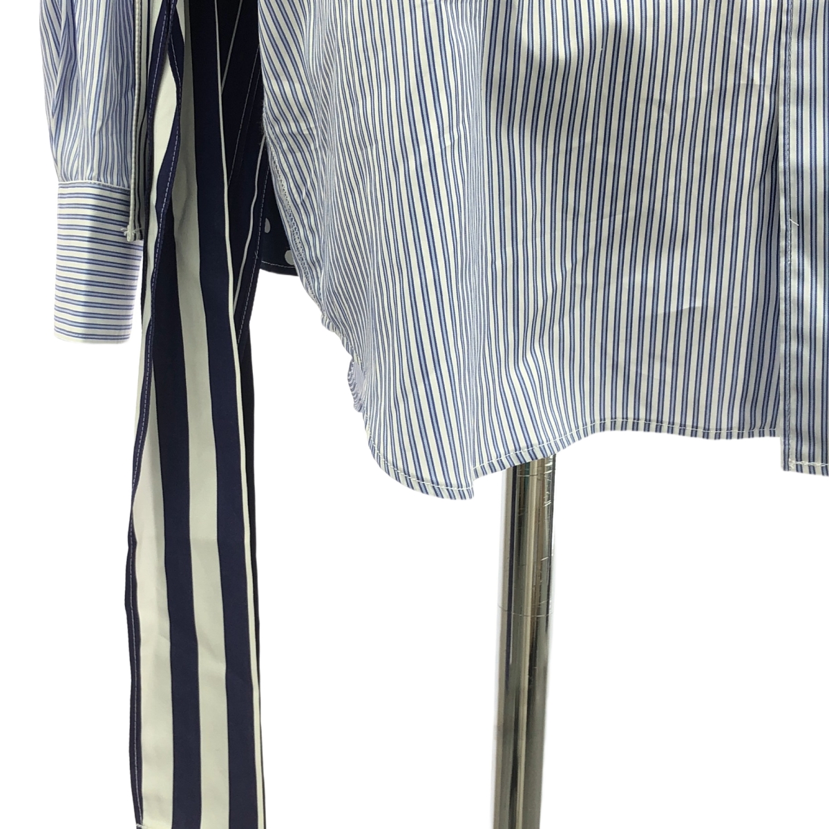 COMME des GARCONS SHIRT / コムデギャルソンシャツ コットン 変形 ストライプ ドット オーバー シャツ ブラウス