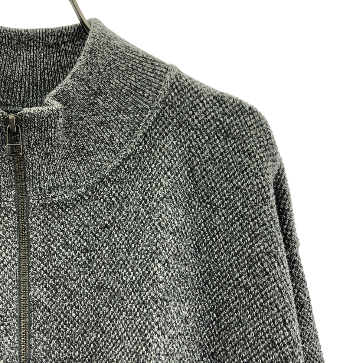 Crepuscule / クレプスキュール ×URBAN RESEARCH Moss Stitch Drivers Knit / コットン ニット ジップ ジャケット
