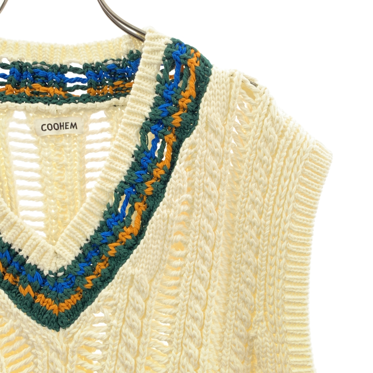 Coohem / コーヘン SUKASHI TILDEN KNIT VEST / スカシ チルデン ニット ベスト プルオーバー