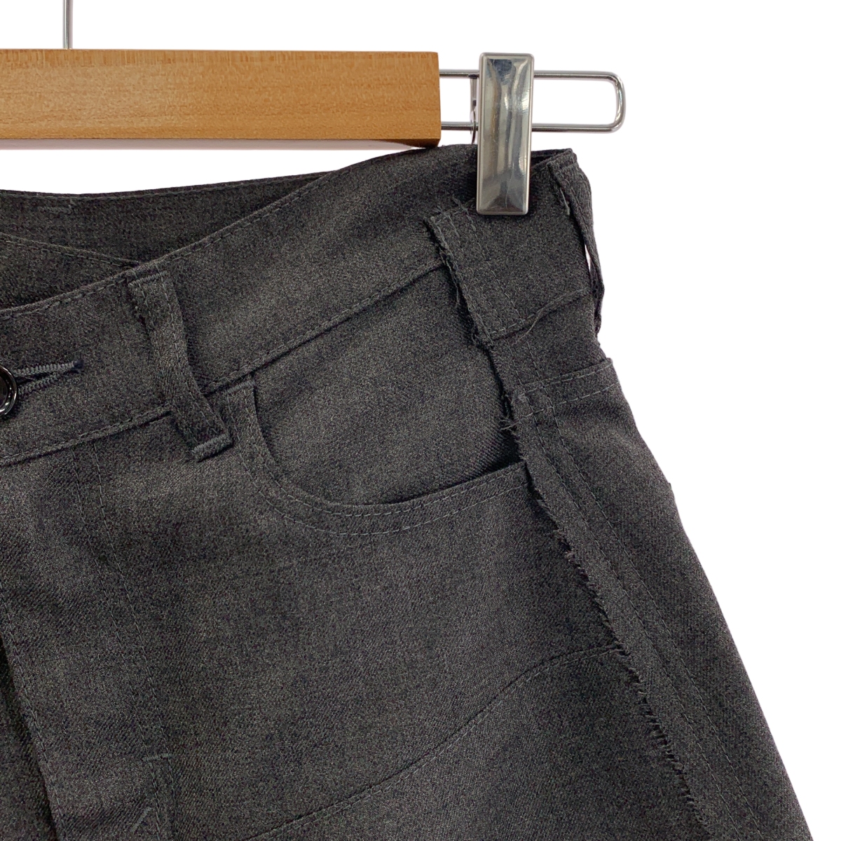 JUNYA WATANABE COMME des GARCONS / ジュンヤワタナベ ウール 変形 ジップ スカート