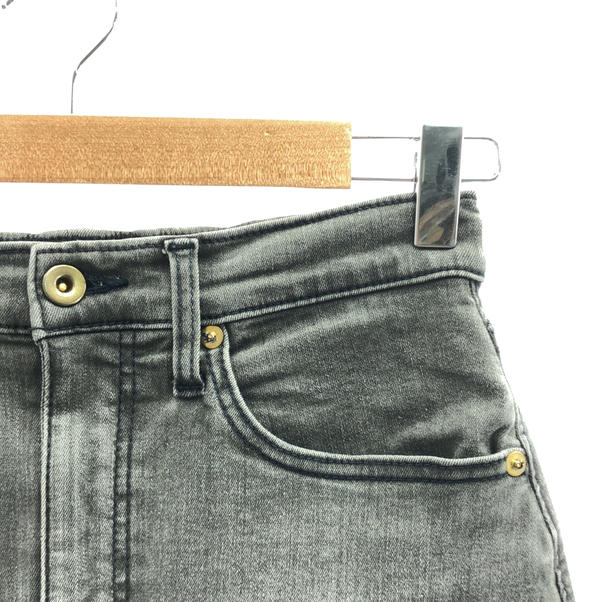 L'Appartement / アパルトモン 【 GOOD GRIEF! / グッドグリーフ 】 CUT OFF HEM DENIM LONG SKIRT / ロゴ カットオフ ヘム デニム ロングスカート