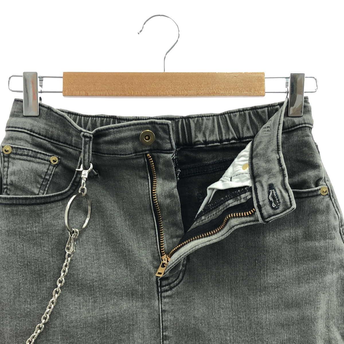 L'Appartement / アパルトモン 【 GOOD GRIEF! / グッドグリーフ 】 CUT OFF HEM DENIM LONG SKIRT / ロゴ カットオフ ヘム デニム ロングスカート