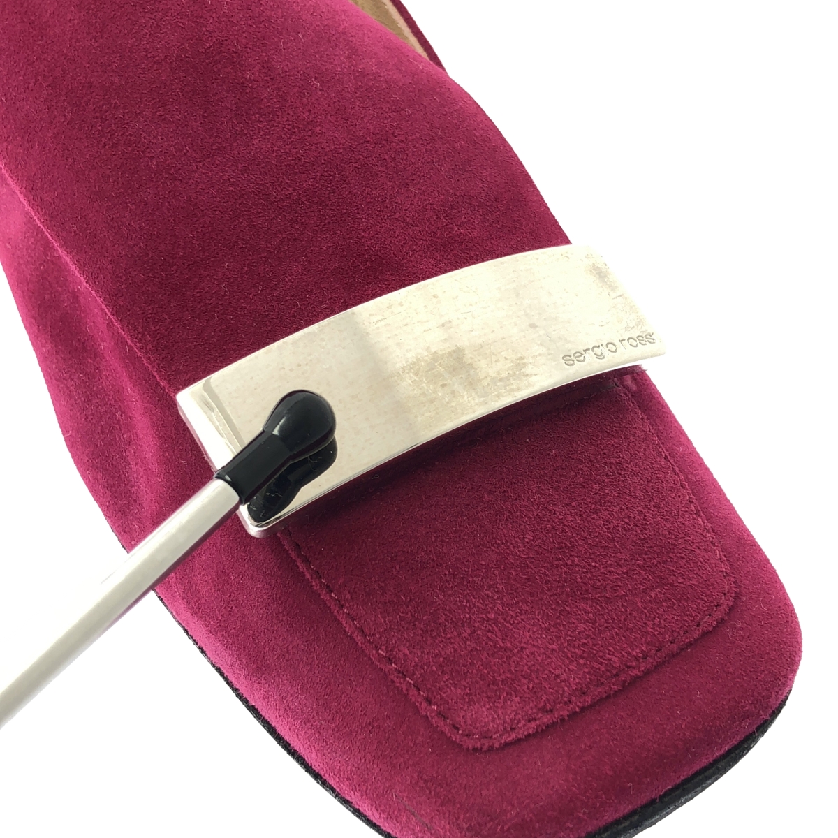 sergio rossi / セルジオロッシ SR1 Slipper スウェードレザー スクエアトゥ フラットシューズ