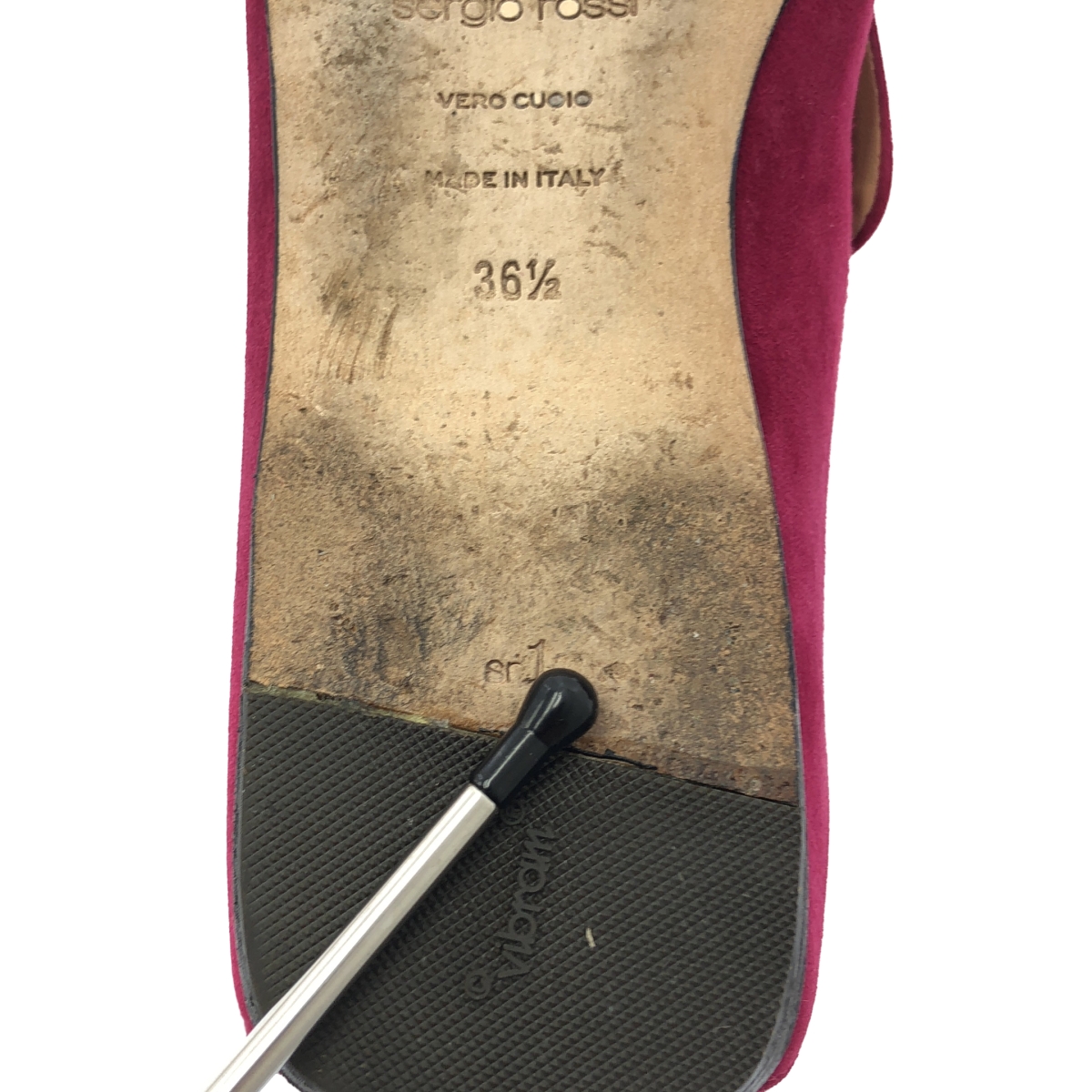 sergio rossi / セルジオロッシ SR1 Slipper スウェードレザー スクエアトゥ フラットシューズ