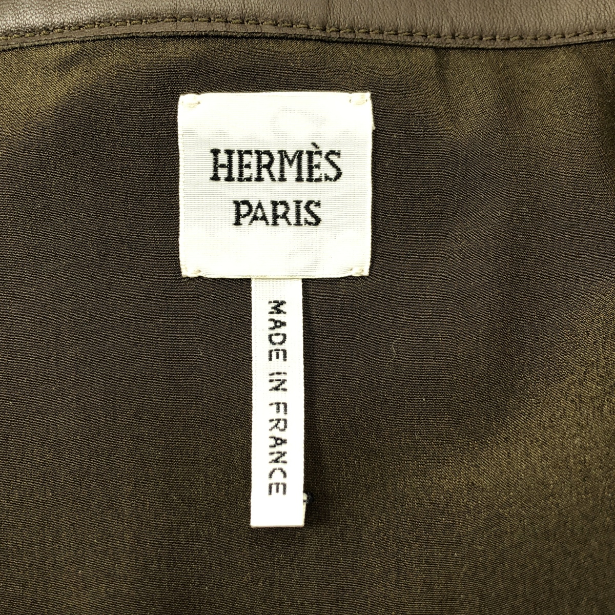 HERMES / エルメス ゴルチエ期 羊革 ラムレザー ロゴボタン フック式 ラップ スカート / 総裏地